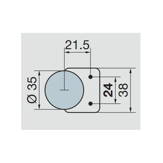 Петля мебельная Titus B-Type левая для откидной двери прямого корпуса 90 градусов 90/24/0 мм. Арт: 926-0A26-050-00 - 2