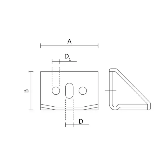 Уголок соединительный мебельный серый - 1
