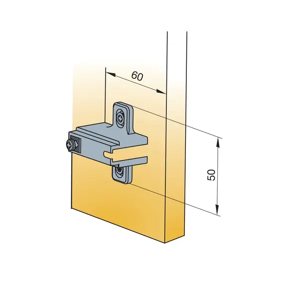 Монтажная планка петли Titus B-type F6 мм. Арт: 244-0232-650-00 - 2