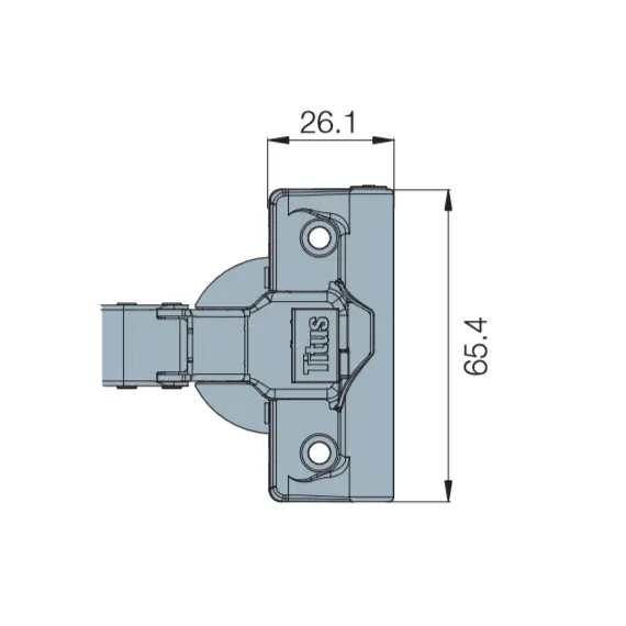 Петля мебельная Titus T-Type Glissando 90 градусов с доводчиком 110/48/5 мм. арт.701-0BS0-650-00 - 3