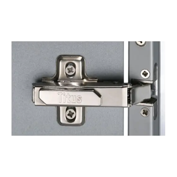 Петля мебельная Titus S-Type для алюминиевого профиля профиля прямого корпуса 90 градусов 110/28/0 мм с винтами. Арт: 950-0T27-050-00 - 1