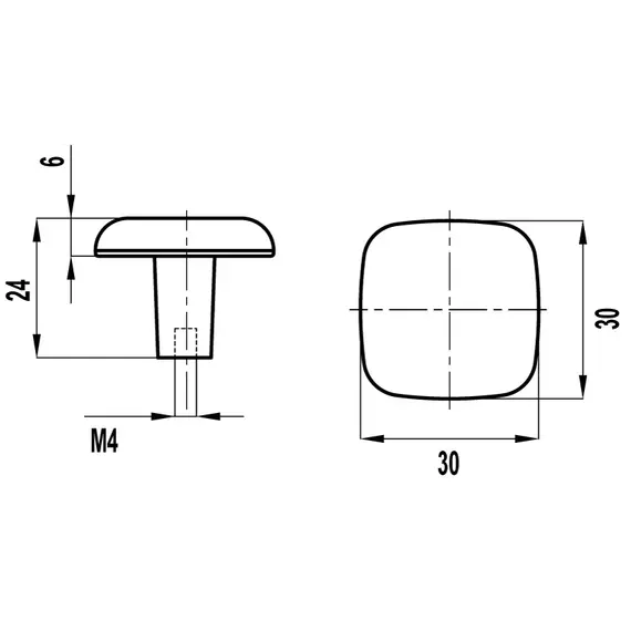 Ручка для мебели кнопка Sagittario FB-069 000 черный матовый - 1
