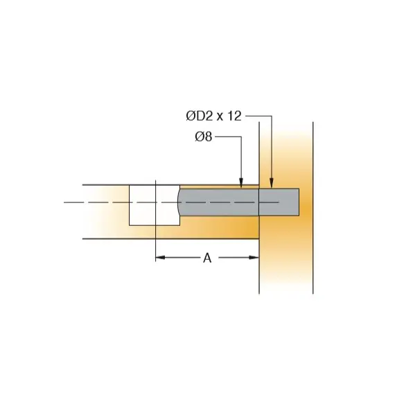 Дюбель мебельный Titus System 5 Quickfit-TL 2 8x34 мм. Арт: 005474-880-101 - 1