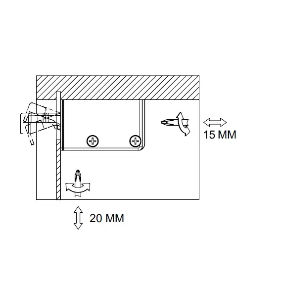 Навес мебельный, левый (белый) арт.146.L000.01 - 1