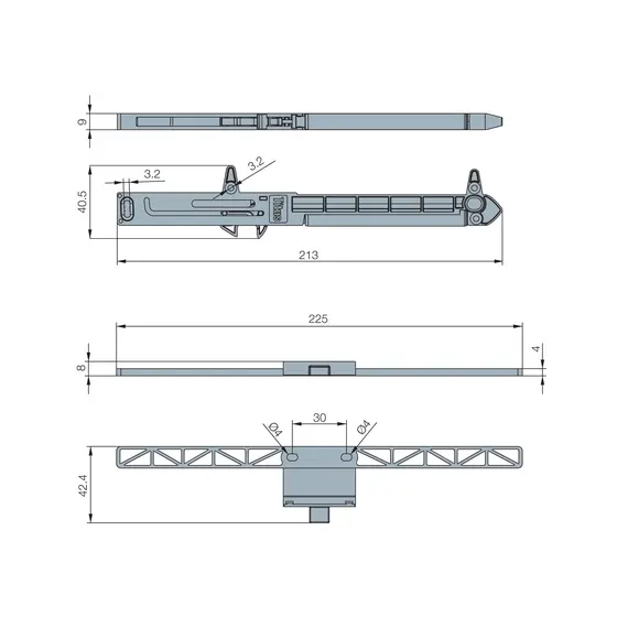Демпфер мебельный Titus Titusoft MD для металлических ящиков. Арт: 973-0X39-380-01 - 3