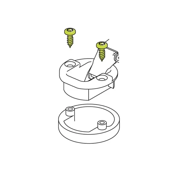 Петля мебельная Titus Miniprimat 90 градусов стеклянных фасадов 95/15 мм. арт.245-0660-850-00 - 2