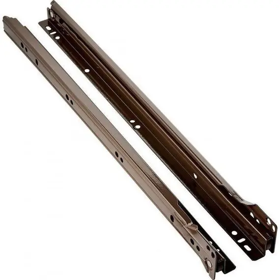 Направляющие роликовые, 600 мм, цвет коричневый арт.601-0660-831