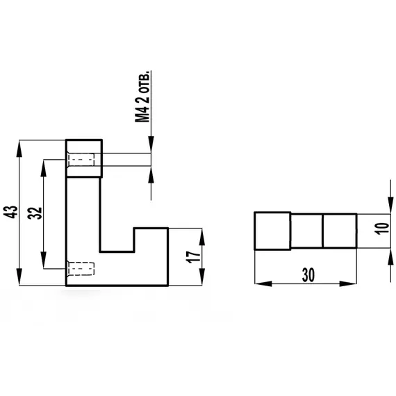 Крючок FK-022 010 St Светлый - 1