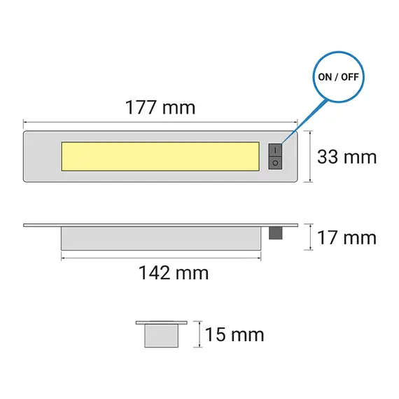 Комплект 2 светильника PODLED с блоком питания арт.PODLEDx2-AL-65K - 4