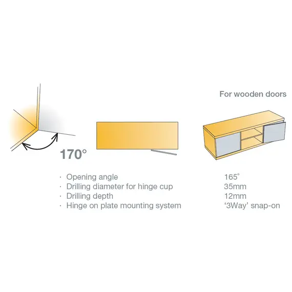 Петля T-type 170/52/0 мм арт.702-0EM0-054-00 - 3