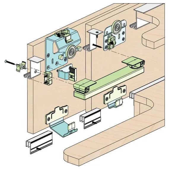 Профиль нижний для раздвижных систем RAM 1000 мм (алюм.) арт.RAM.E1000 - 1