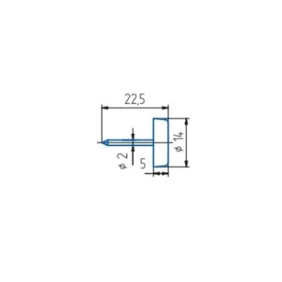 Подпятник Гвоздь D=14 мм (черный) - 1
