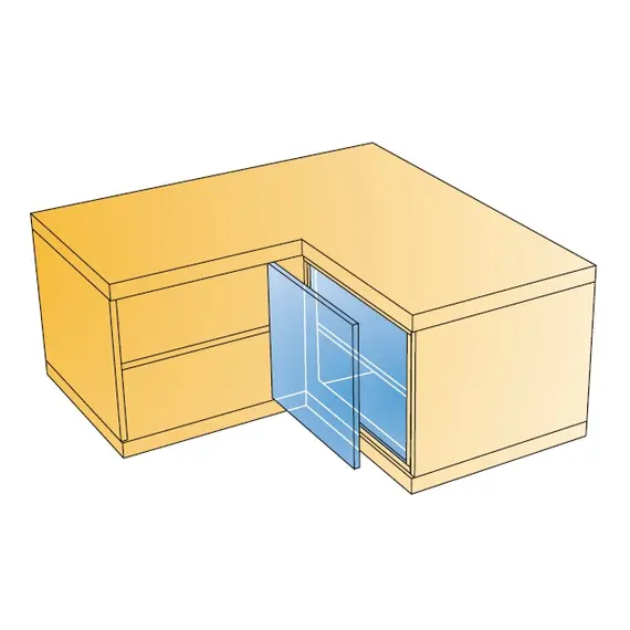 Петля мебельная Titus S-Type для фальшпанели стеклянных фасадов 110/18 мм. Арт: 248-0N27-850-0X - 2