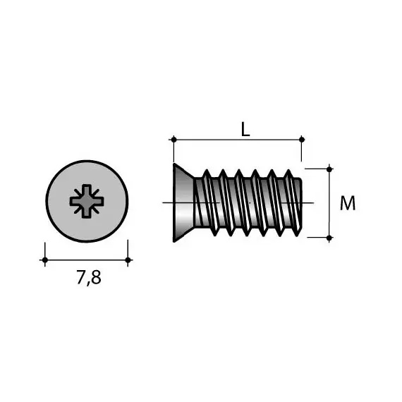 Евровинт М4х11 мм (цинк) арт.VE13FZ - 1