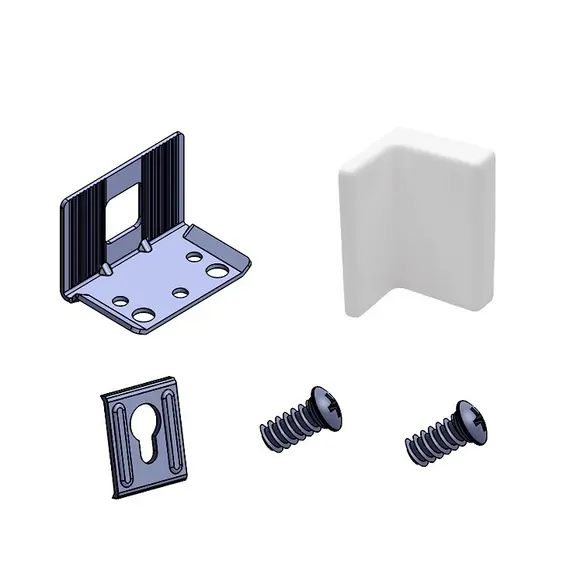 Навес шкафа с крепежом, белый, индив.упаковка арт.345.W8.01.P1