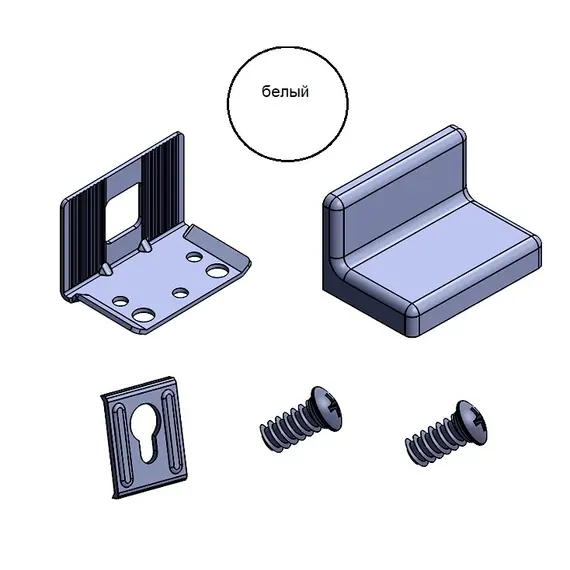 Навес шкафа с крепежом, белый, индив.упаковка арт.345.W8.01.P1 - 1