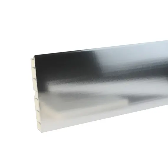 Цоколь ПВХ, Зеркало, с уплотнителем 4000х146мм, арт. ЦУЗ146