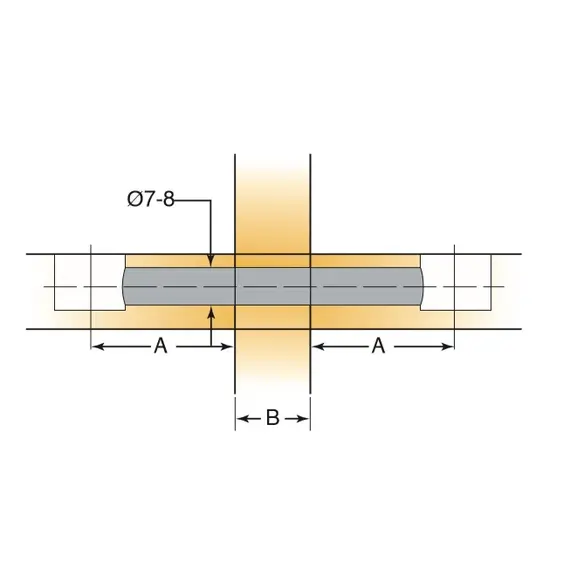 Дюбель мебельный двойной с кольцом Titus System 5 длина 83,4 мм. Арт: 005752-883-300 - 2