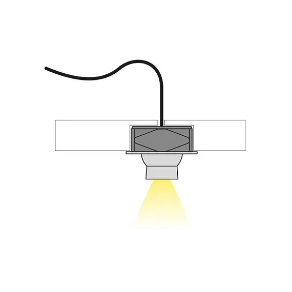 Светильник EYE LED 6000K черный, 2м провод арт.EYE-LED-CZ-60K-1-WG - 1