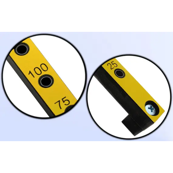 Мебельный кондуктор торцевой, шаг 25/50, диаметр втулки 5 мм, под плиту 16 мм арт.МК-01