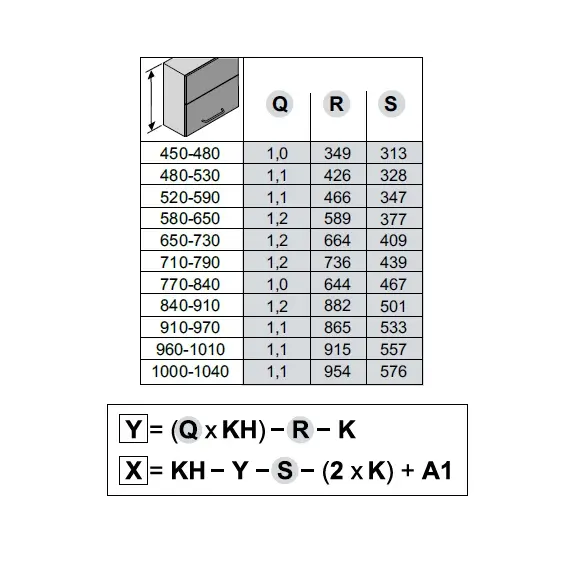 Подъемник ФриФолд, G3fo, комплект H710-790 мм арт.2718780006 - 4