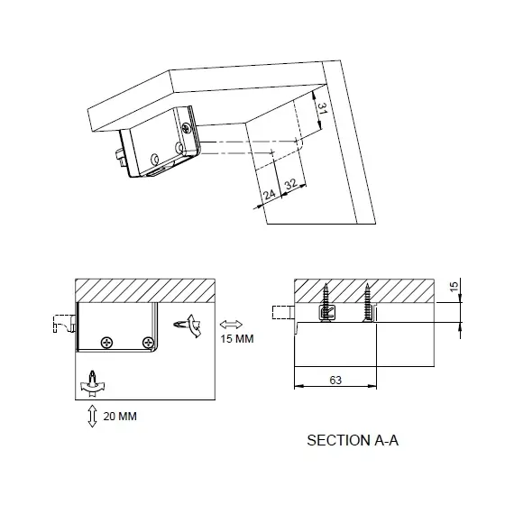 Навес мебельный, правый (белый) арт.146.UNIR.01 - 1