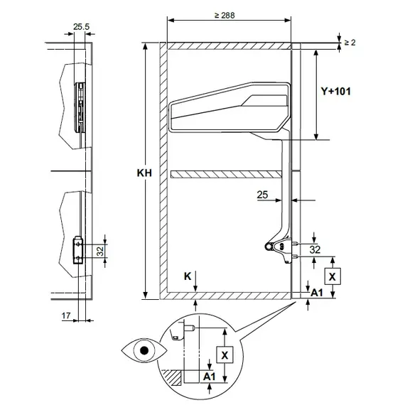 Подъемник ФриФолд, I4fo, комплект H840-910 мм арт.2718870006 - 3