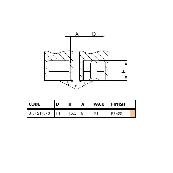 Петля для столов d=14 мм арт. 01.4514.70 - 1