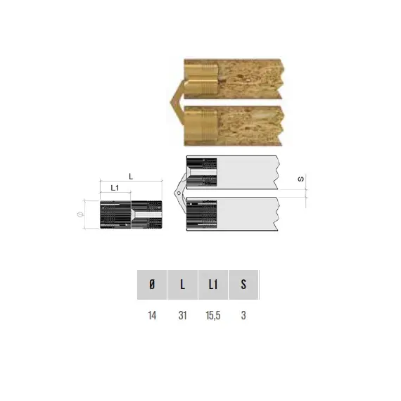Петля для столов d=14 мм арт.CI02OL - 1