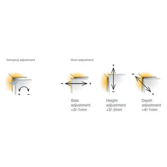 Петля мебельная Titus T-type Noir Glissando с доводчиком 90 градусов для фасада толщиной до 34 мм 95/48/0 мм aрт.708-0XS0-068-00 - 2