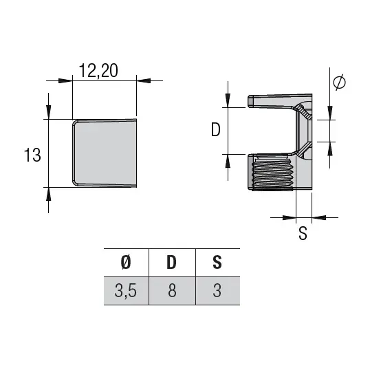 Полкодержатель для стеклянных полок с пласт. винтом, цинк черный арт.MV33ZZN - 1