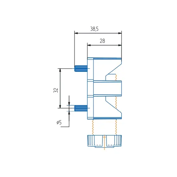 Опора регулируемая внутренняя ОТРВ-04 черный - 7