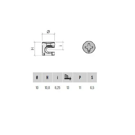 Эксцентрик D10x10,8 мм арт.Эксцентрик D10x10,8 мм арт.Эксцентрик D10x10,8 мм арт.EC08ZL - 1