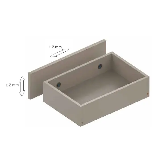 Регулятор передней панели ящика, d26 мм, серый арт.RG01PG - 2