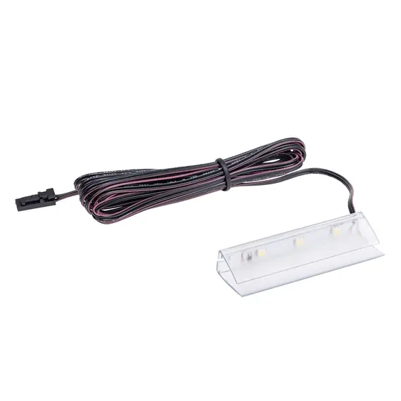 Светильник LED KLIPS пластиковый 0,4W 12VDC 6000К LED2835, провод 2 м, мини-коннектор арт.KLIPS-P-2835-COM-60K-01