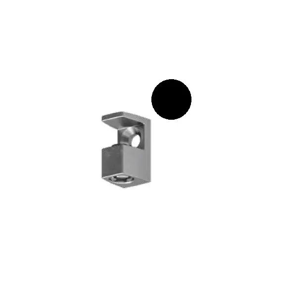 Полкодержатель для стеклянных полок 6-8 мм, никель черный арт.MV39ZZN