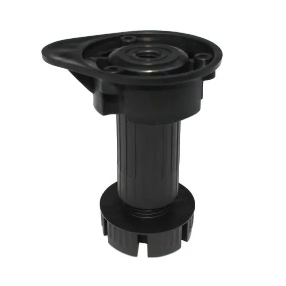 Опора пластиковая С УПОРОМ (для кухон.тумб) 120-140 мм, черная арт.В101959