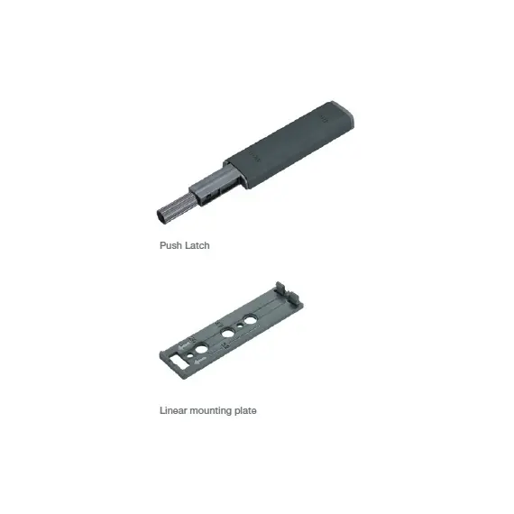 Толкатель Push Latch TeraBlack с прямой пластиной арт. 915-0X59-383-K2