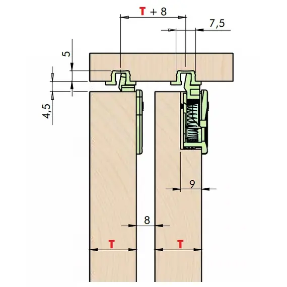 Верхний ползунок ECO SLIDE, серый арт.366.0000.06 - 2