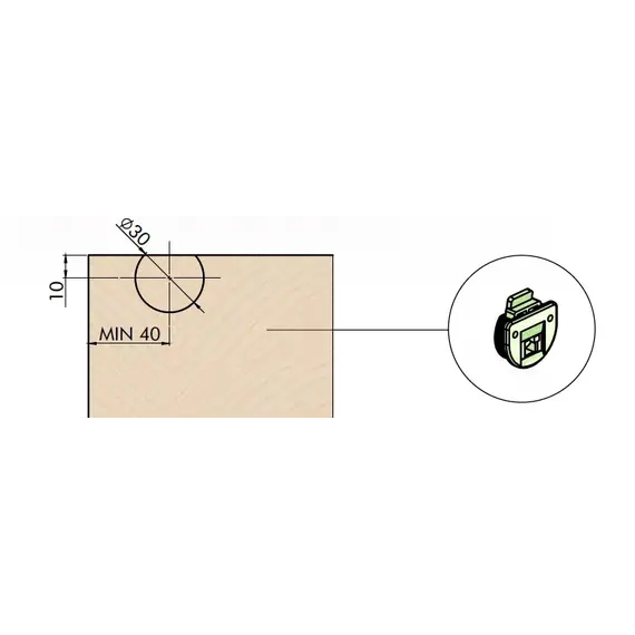 Верхний ползунок ECO SLIDE, серый арт.366.0000.06 - 3