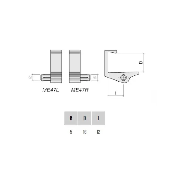 Полкодержатель 16 мм, белый арт.ME47L - 1