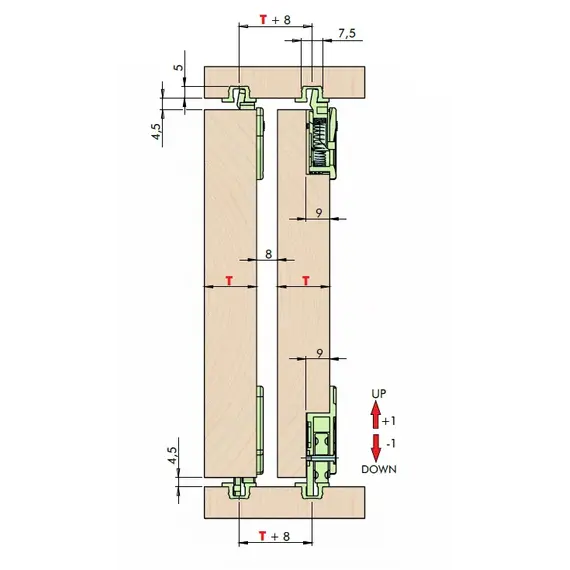 Пластиковый профиль ECO SLIDE, серый, 3000 мм арт.370.3000.06 - 2