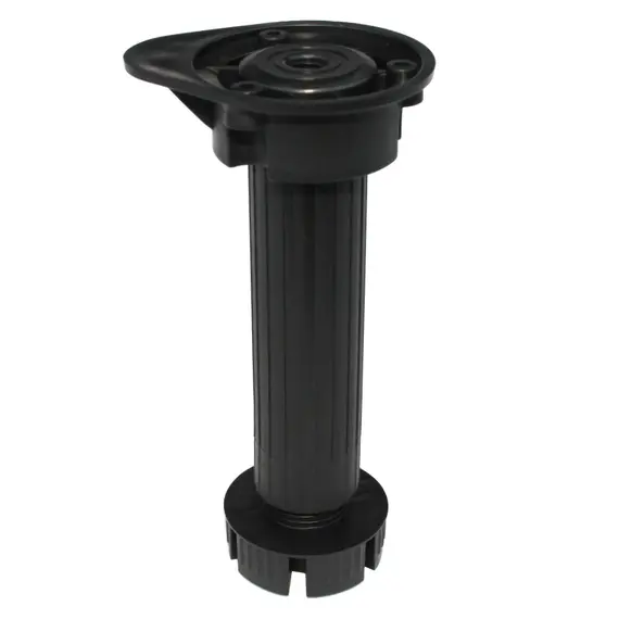 Опора пластиковая С УПОРОМ (для кухон.тумб) 150-170 мм, черная арт.В101960