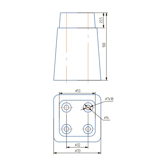 Опора стационарная ОМД-100/11 ПТ - 1