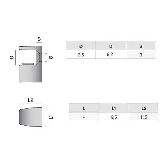 Полкодержатель для стеклянных полок 6-8 мм, штырь d5mm, титан арт.MV39ZT - 1