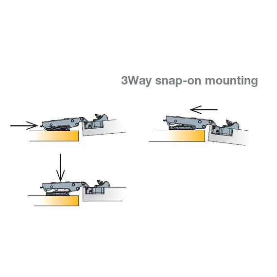 Монтажная планка петли T-type Noir F0 мм крест. с винтами 4,5x15 мм арт.700-0NE0-068-00 - 1