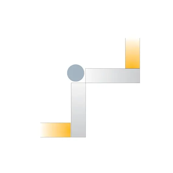 Петля мебельная Titus B-Type для складных дверей в угловых шкафах 48 мм. Арт: 248-0T80-050-00 - 2