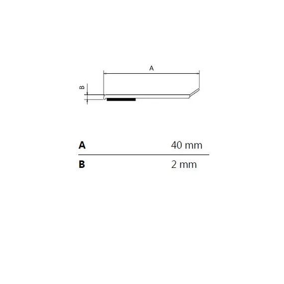 Профиль RE-FLT 4025 40 мм, 6м белый (23811) арт.O23811 - 1