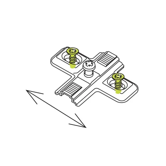 Монтажная планка петли Titus B-Type F0 мм с винтами 6,3х15 мм. Арт: 244-0929-050-N1 - 5