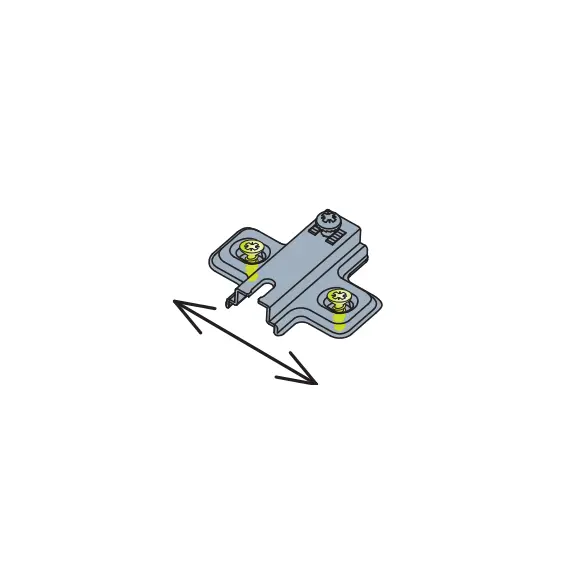 Монтажная планка петли Titus B-Type F0 мм с винтами 6,3х13 мм. Арт: 244-0965-050-00 - 3
